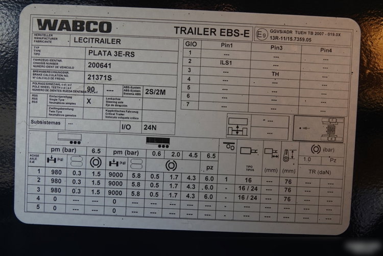 LECITRAILER / FIRANKA KONTENER / WINDA DHOLLANDIA / MOCNA PODŁOGA / OŚ PODNOSZONA  zdjęcie 29