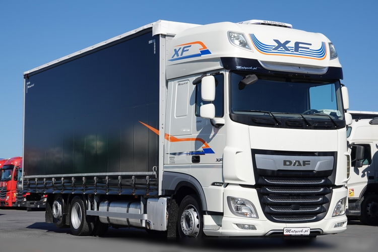 DAF XF 480 / 6x2 / 60m3 / FIRANKA 7.75 m / SOLÓWKA / OŚ PODNOSZONA / KLIMA POSTOJOWA / PO KONTRAKCIE SERWISOWYM zdjęcie 9