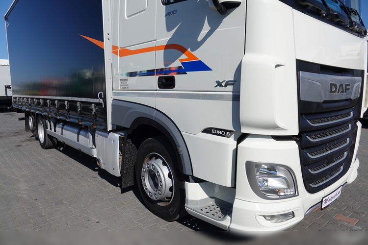 DAF XF 480 / 6x2 / 60m3 / FIRANKA 7.75 m / SOLÓWKA / OŚ PODNOSZONA / KLIMA POSTOJOWA / PO KONTRAKCIE SERWISOWYM zdjęcie 11