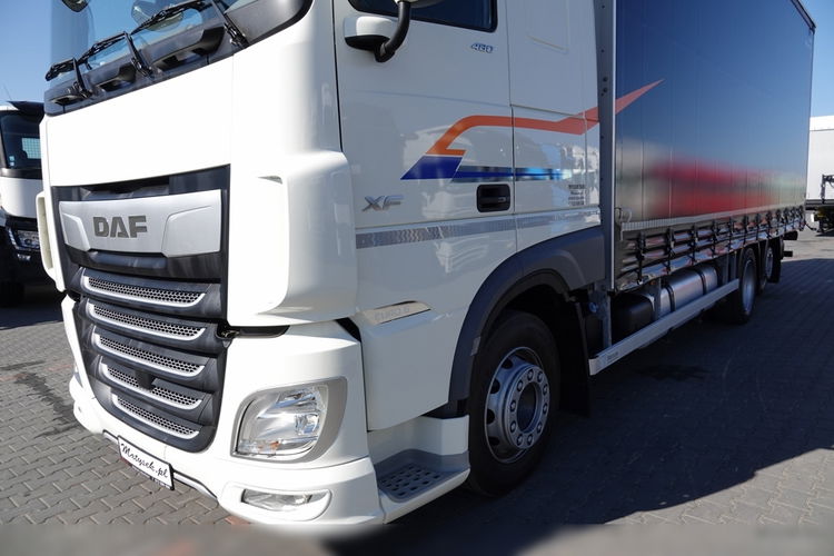 DAF XF 480 / 6x2 / 60m3 / FIRANKA 7.75 m / SOLÓWKA / OŚ PODNOSZONA / KLIMA POSTOJOWA / PO KONTRAKCIE SERWISOWYM zdjęcie 12