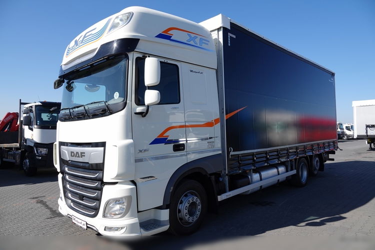 DAF XF 480 / 6x2 / 60m3 / FIRANKA 7.75 m / SOLÓWKA / OŚ PODNOSZONA / KLIMA POSTOJOWA / PO KONTRAKCIE SERWISOWYM zdjęcie 3