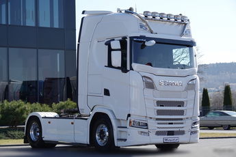 Scania S 500 / HYDRAULIKA / RETARDER / CAŁA NA PODUSZKACH / KLIMA POSTOJOWA / SKÓRY / ALUFELGI / FULL OPCJA / PO KONTRAKCIE SERWISOWYM