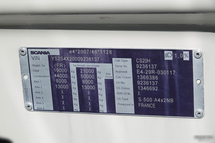 Scania S 500 / HYDRAULIKA / RETARDER / CAŁA NA PODUSZKACH / KLIMA POSTOJOWA / SKÓRY / ALUFELGI / FULL OPCJA / PO KONTRAKCIE SERWISOWYM zdjęcie 39