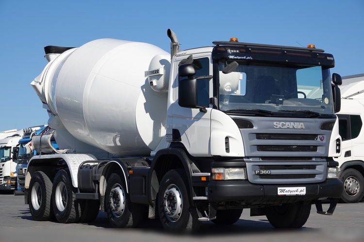 Scania P 360 / 8x4 / BETONOMIESZARKA / GRUSZKA / LIEBHERR / 9m3 / MANUAL zdjęcie 10