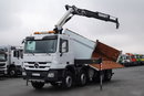 Mercedes -BENZ ACTROS 3241 / 8X4 / 2 STR WYWROTKA HYDROBURTA / BORMATIC / + HDS PALFINGER PK 18002-EH  / EPS + SPRZĘGŁO / SPROWADZONY zdjęcie 9