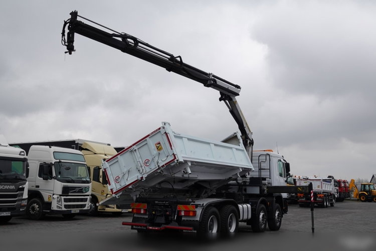 Mercedes -BENZ ACTROS 3241 / 8X4 / 2 STR WYWROTKA HYDROBURTA / BORMATIC / + HDS PALFINGER PK 18002-EH  / EPS + SPRZĘGŁO / SPROWADZONY zdjęcie 11