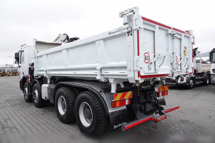 Mercedes -BENZ ACTROS 3241 / 8X4 / 2 STR WYWROTKA HYDROBURTA / BORMATIC / + HDS PALFINGER PK 18002-EH  / EPS + SPRZĘGŁO / SPROWADZONY zdjęcie 14