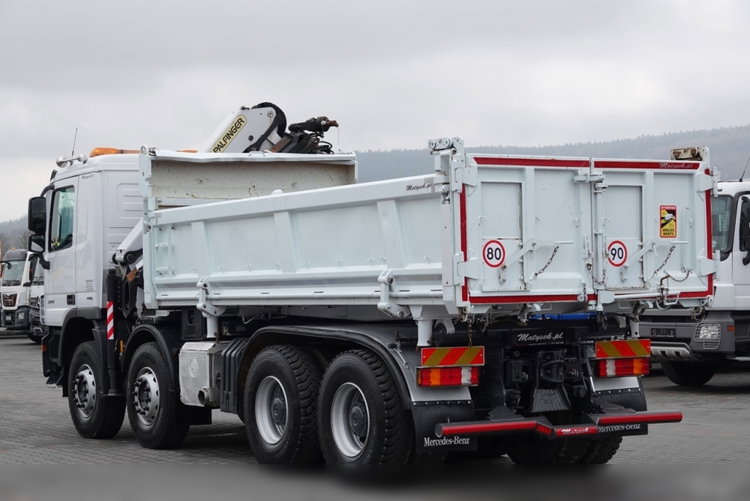 Mercedes -BENZ ACTROS 3241 / 8X4 / 2 STR WYWROTKA HYDROBURTA / BORMATIC / + HDS PALFINGER PK 18002-EH  / EPS + SPRZĘGŁO / SPROWADZONY zdjęcie 15