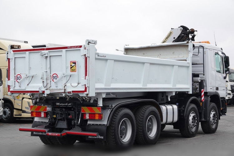 Mercedes -BENZ ACTROS 3241 / 8X4 / 2 STR WYWROTKA HYDROBURTA / BORMATIC / + HDS PALFINGER PK 18002-EH  / EPS + SPRZĘGŁO / SPROWADZONY zdjęcie 16