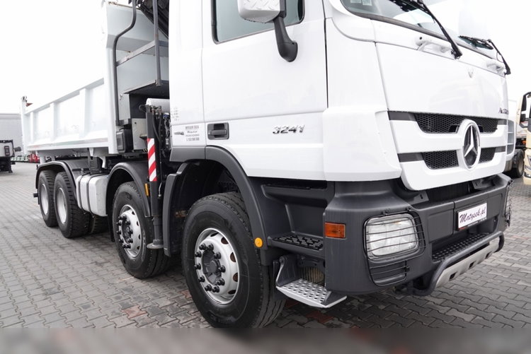 Mercedes -BENZ ACTROS 3241 / 8X4 / 2 STR WYWROTKA HYDROBURTA / BORMATIC / + HDS PALFINGER PK 18002-EH  / EPS + SPRZĘGŁO / SPROWADZONY zdjęcie 18