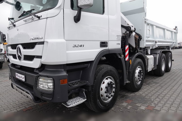 Mercedes -BENZ ACTROS 3241 / 8X4 / 2 STR WYWROTKA HYDROBURTA / BORMATIC / + HDS PALFINGER PK 18002-EH  / EPS + SPRZĘGŁO / SPROWADZONY zdjęcie 19