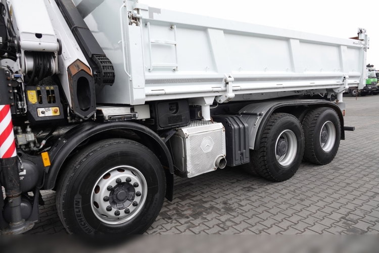 Mercedes -BENZ ACTROS 3241 / 8X4 / 2 STR WYWROTKA HYDROBURTA / BORMATIC / + HDS PALFINGER PK 18002-EH  / EPS + SPRZĘGŁO / SPROWADZONY zdjęcie 20