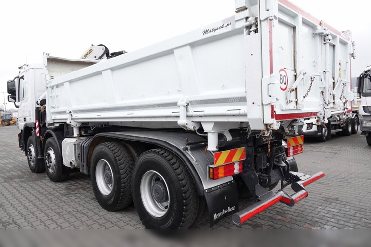 Mercedes -BENZ ACTROS 3241 / 8X4 / 2 STR WYWROTKA HYDROBURTA / BORMATIC / + HDS PALFINGER PK 18002-EH  / EPS + SPRZĘGŁO / SPROWADZONY zdjęcie 22