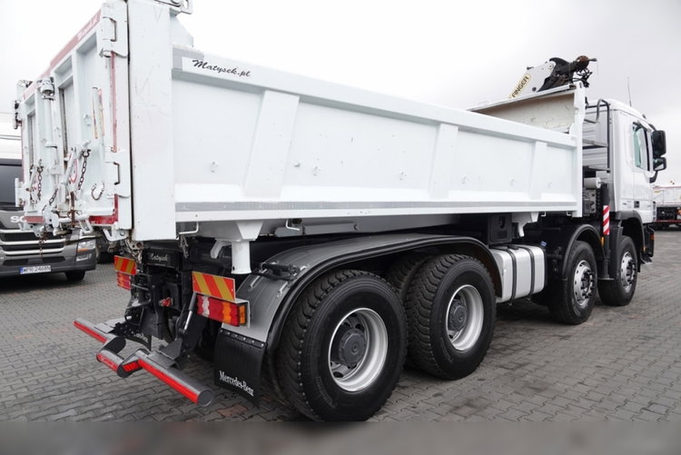 Mercedes -BENZ ACTROS 3241 / 8X4 / 2 STR WYWROTKA HYDROBURTA / BORMATIC / + HDS PALFINGER PK 18002-EH  / EPS + SPRZĘGŁO / SPROWADZONY zdjęcie 25