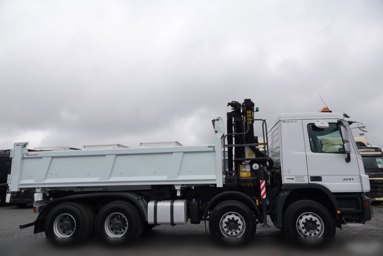 Mercedes -BENZ ACTROS 3241 / 8X4 / 2 STR WYWROTKA HYDROBURTA / BORMATIC / + HDS PALFINGER PK 18002-EH  / EPS + SPRZĘGŁO / SPROWADZONY zdjęcie 26