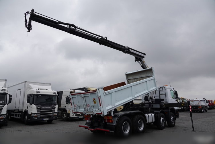 Mercedes -BENZ ACTROS 3241 / 8X4 / 2 STR WYWROTKA HYDROBURTA / BORMATIC / + HDS PALFINGER PK 18002-EH  / EPS + SPRZĘGŁO / SPROWADZONY zdjęcie 5