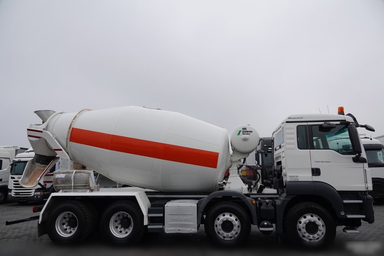 MAN TGS 32.400 / 8X4 / GRUSZKA / BETONOMIESZARKA / 9 M3 / SCHWING STETTER / OPONY 100% / ALUFELGI / SPROWADZONY zdjęcie 16