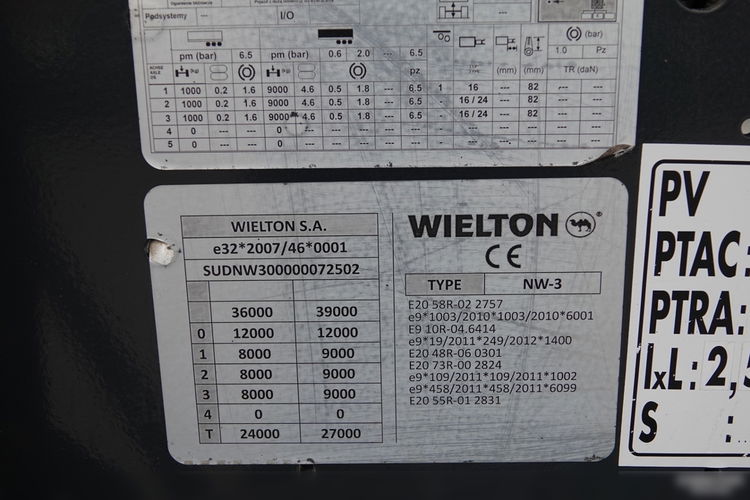 Wielton WYWROTKA / STALOWA / 25m3 / HP RYNNA / OŚ PODNOSZONA / SAF  zdjęcie 19