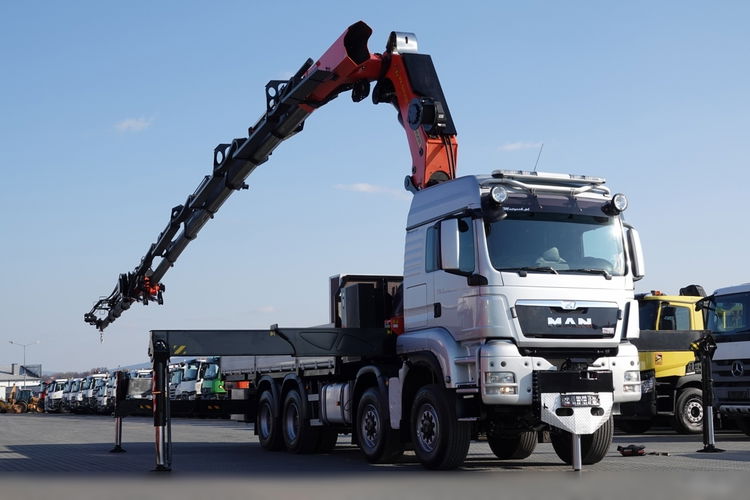 MAN TGS 41.480 / 8X6 / SKRZYNIOWY + HDS PALFINGER PK 92002-SH F + FLY JIB 170 E / WYSIĘG 34 M / MAX UDŹWIG 26 000 KG / STEROWANIE RADIOWE / 5 PODPÓR / 7 FUNKCJI / FULL SERWIS / FULL SERWIS PALFIN zdjęcie 9