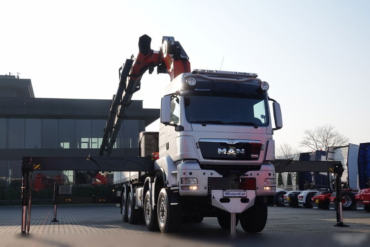 MAN TGS 41.480 / 8X6 / SKRZYNIOWY + HDS PALFINGER PK 92002-SH F + FLY JIB 170 E / WYSIĘG 34 M / MAX UDŹWIG 26 000 KG / STEROWANIE RADIOWE / 5 PODPÓR / 7 FUNKCJI / FULL SERWIS / FULL SERWIS PALFIN zdjęcie 10