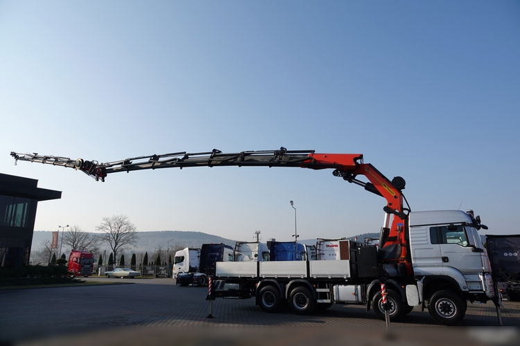 MAN TGS 41.480 / 8X6 / SKRZYNIOWY + HDS PALFINGER PK 92002-SH F + FLY JIB 170 E / WYSIĘG 34 M / MAX UDŹWIG 26 000 KG / STEROWANIE RADIOWE / 5 PODPÓR / 7 FUNKCJI / FULL SERWIS / FULL SERWIS PALFIN zdjęcie 16