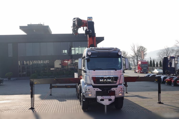 MAN TGS 41.480 / 8X6 / SKRZYNIOWY + HDS PALFINGER PK 92002-SH F + FLY JIB 170 E / WYSIĘG 34 M / MAX UDŹWIG 26 000 KG / STEROWANIE RADIOWE / 5 PODPÓR / 7 FUNKCJI / FULL SERWIS / FULL SERWIS PALFIN zdjęcie 17