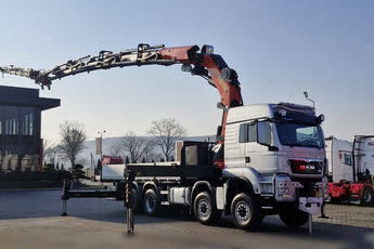 MAN TGS 41.480 / 8X6 / SKRZYNIOWY + HDS PALFINGER PK 92002-SH F + FLY JIB 170 E / WYSIĘG 34 M / MAX UDŹWIG 26 000 KG / STEROWANIE RADIOWE / 5 PODPÓR / 7 FUNKCJI / FULL SERWIS / FULL SERWIS PALFIN