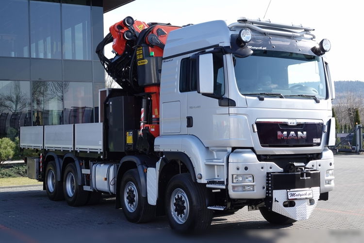 MAN TGS 41.480 / 8X6 / SKRZYNIOWY + HDS PALFINGER PK 92002-SH F + FLY JIB 170 E / WYSIĘG 34 M / MAX UDŹWIG 26 000 KG / STEROWANIE RADIOWE / 5 PODPÓR / 7 FUNKCJI / FULL SERWIS / FULL SERWIS PALFIN zdjęcie 21
