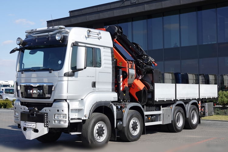MAN TGS 41.480 / 8X6 / SKRZYNIOWY + HDS PALFINGER PK 92002-SH F + FLY JIB 170 E / WYSIĘG 34 M / MAX UDŹWIG 26 000 KG / STEROWANIE RADIOWE / 5 PODPÓR / 7 FUNKCJI / FULL SERWIS / FULL SERWIS PALFIN zdjęcie 23