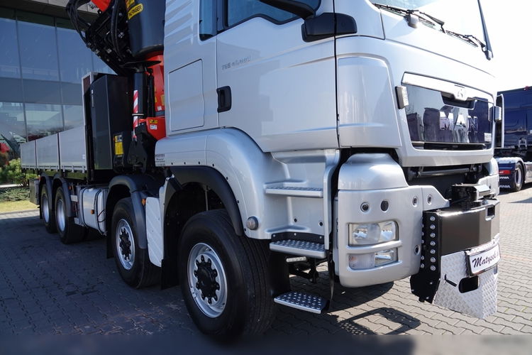 MAN TGS 41.480 / 8X6 / SKRZYNIOWY + HDS PALFINGER PK 92002-SH F + FLY JIB 170 E / WYSIĘG 34 M / MAX UDŹWIG 26 000 KG / STEROWANIE RADIOWE / 5 PODPÓR / 7 FUNKCJI / FULL SERWIS / FULL SERWIS PALFIN zdjęcie 28