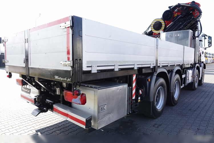 MAN TGS 41.480 / 8X6 / SKRZYNIOWY + HDS PALFINGER PK 92002-SH F + FLY JIB 170 E / WYSIĘG 34 M / MAX UDŹWIG 26 000 KG / STEROWANIE RADIOWE / 5 PODPÓR / 7 FUNKCJI / FULL SERWIS / FULL SERWIS PALFIN zdjęcie 34