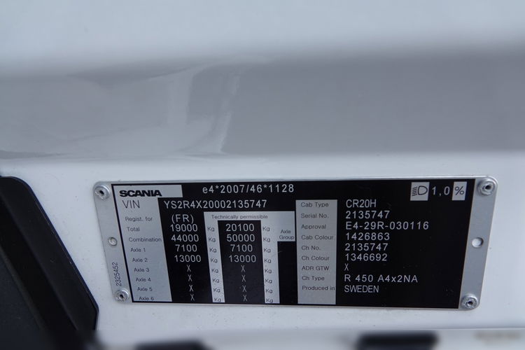 Scania R 450 / RETARDER / KLIMA POSTOJOWA / OPONY 100% / PO KONTRAKCIE SERWISOWYM zdjęcie 38
