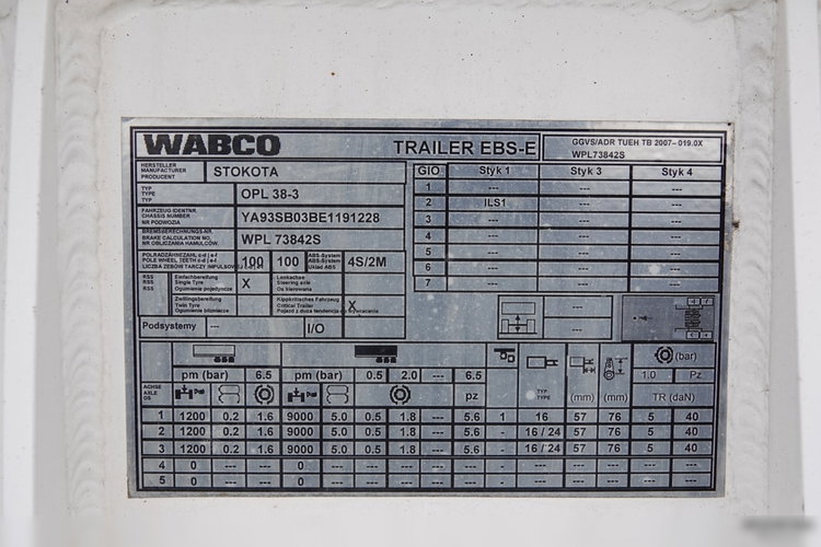 STOKOTA   / CYSTERNA DO PALIWA / 37 800 L / 4 KOMORY / OŚ PODNOSZONA / SAF  zdjęcie 24