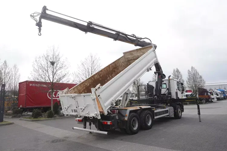 Renault C480 / HDS Hiab 8.7 t / wywrotka 3-stronna / 2 hydroburty zdjęcie 8