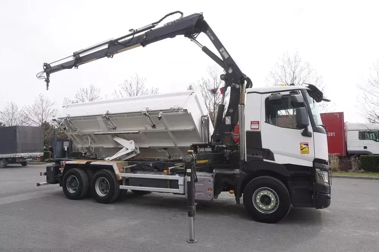 Renault C480 / HDS Hiab 8.7 t / wywrotka 3-stronna / 2 hydroburty zdjęcie 11