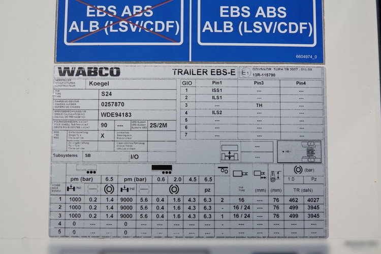 Kogel FIRANKA STANDARD / OSIE SAF / OPONY  100% / OŚ PODNOSZONA / 2021 ROK  zdjęcie 26