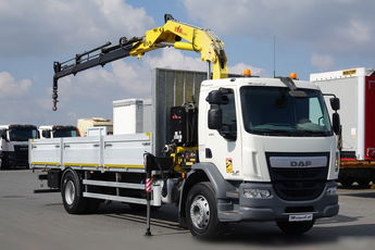 DAF LF 250 / 4X2 / SKRZYNIOWY - 7.30 + HDS HYVA HB 150X/ STEROWANIE RADIOWE / ROTATOR / MAX UDŹWIG: 5200 KG / EURO 6