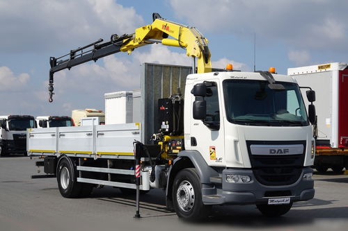 DAF LF 250 / 4X2 / SKRZYNIOWY - 7.30 + HDS HYVA HB 150X/ STEROWANIE RADIOWE / ROTATOR / MAX UDŹWIG: 5200 KG / EURO 6