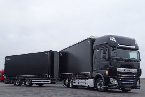 DAF XF 480 / ZESTAW TANDEM / 120 M3 / PRZEJAZDOWY / 2019 ROK / PO KONTRAKCIE SERWISOWYM /