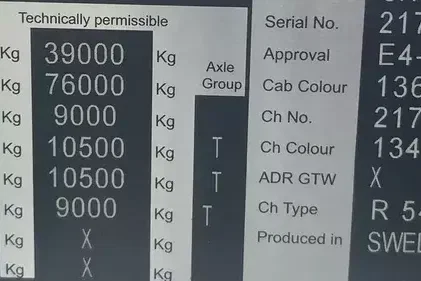 Scania R540 8×4 / oś podnoszona / kab.sypialna / rama 9.65m zdjęcie 16