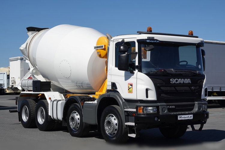 Scania P 410/ 8x4 / BETONOMIESZARKA / GRUSZKA / LIEBHERR / 9m3 zdjęcie 10