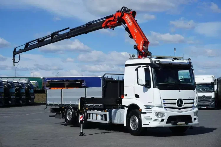 Mercedes ACTROS / 2543 / 6 X 2 / SKRZYNIOWY + HDS / FASSI F-295 / WYSIĘG 17 M / OŚ SKRĘTNA zdjęcie 1