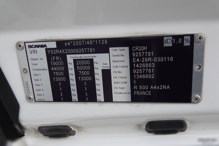 Scania R 500 / RETARDER / KLIMA POSTOJOWA /  OPONY 100% / ALUFELGI / PO KONTRAKCIE SERWISOWYM zdjęcie 39
