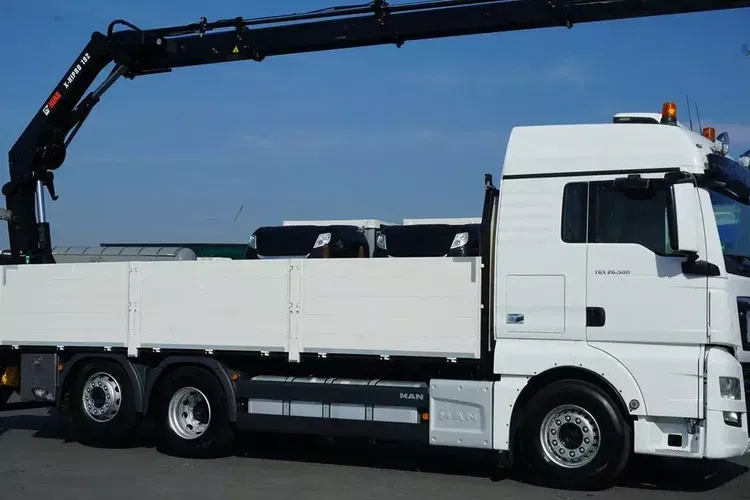 MAN TGX / 26.500 / E 6 / 6 X 2 / SKRZYNIOWY + HDS / HIAB 192 ES – 3 / OŚ SKRETNA zdjęcie 16