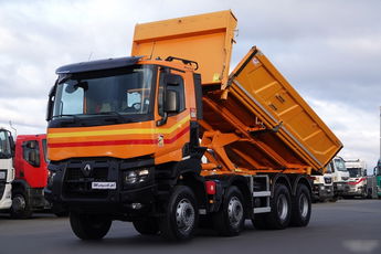 Renault K 480 / 8x4 / WYWROTKA + HYDROBURTA / BORDMATIC / OPONY 100% / SPROWADZONY