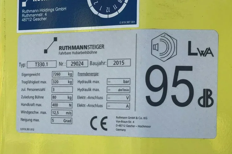 TGL 7.180 Zwyżka Ruthmann T 330.1 Podnośnik Koszowy zdjęcie 36
