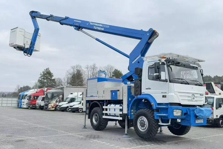 Mercedes AXOR 1829 4x4 Zwyżka RUTHMANN STEIGER T270S16 Podnośnik Koszowy zdjęcie 17