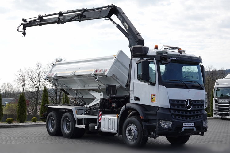 Mercedes -BENZ AROCS 2642 / 6X4 / 3 STR WYWROTKA + HDS HIAB 188 BS-3 / PILOT /  2X HYDROBURTA zdjęcie 15
