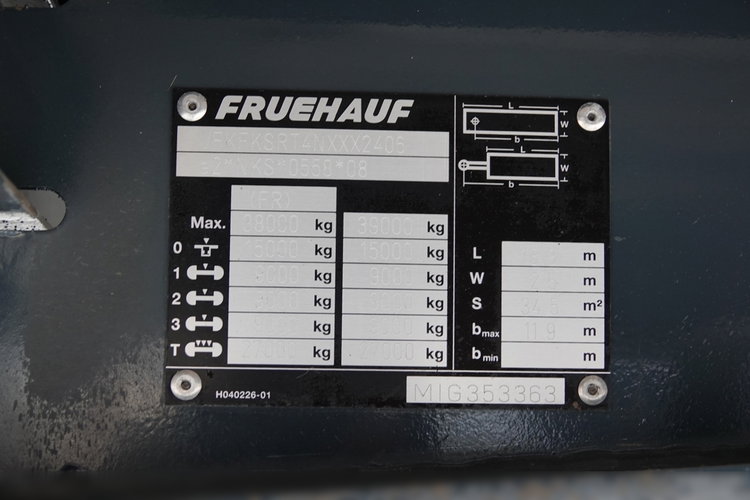 Fruehauf / KONTENER / KOFFER / MAŁO UŻYWANA / JAK NOWA / 2022 ROK / BARDZO MOCNA PODŁOGA: SZYNA-DESKA zdjęcie 23