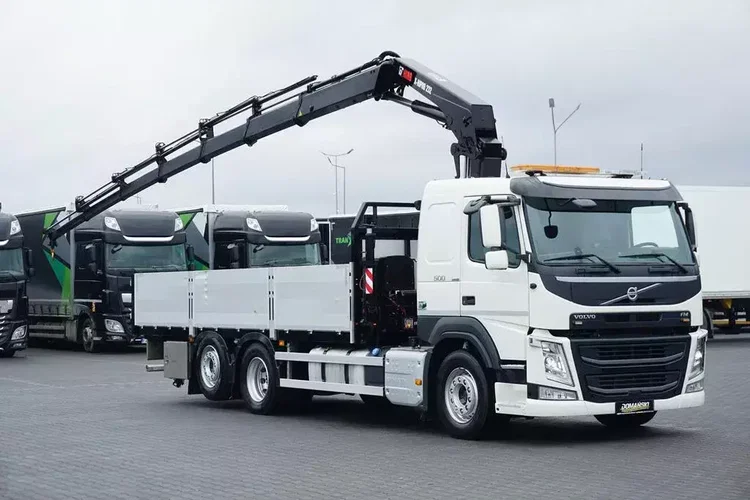Volvo FM / 500 / 6 X 2 / SKRZYNIOWY + HDS / HIAB 232 E-6 / WYSIĘG 17 M / OŚ SKRĘTNA zdjęcie 1
